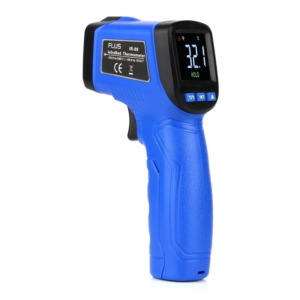 

FLUS IR-89 -50℃~580℃/-58℉~1076℉ Digital Infrared Thermometer Non-contact IR Thermometer Handheld Portable Electronic Out