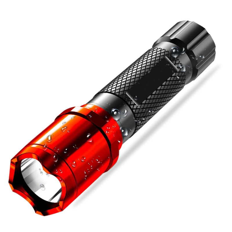 

3 режима T9 LED Масштабируемый фонарик с 18650 Батарея USB Перезаряжаемый мини-фонарик Кемпинг Рыбалка Фонарь 18650