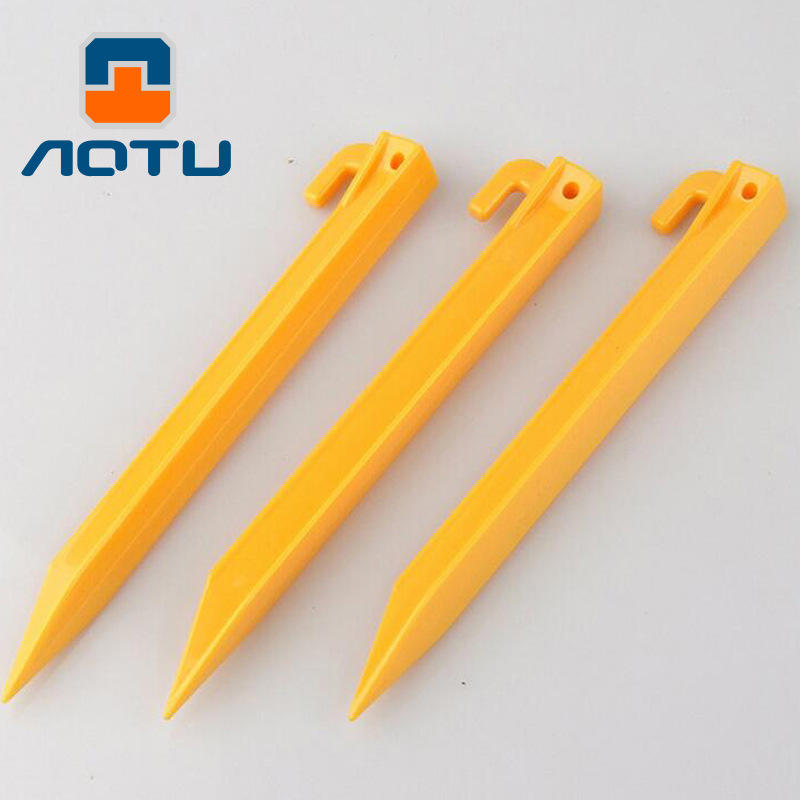 AOTU 4 Pics 7.5 Inch Ultralight Plastic Nails Outdoor Camping Tent Pegs Beach Sand Spike 