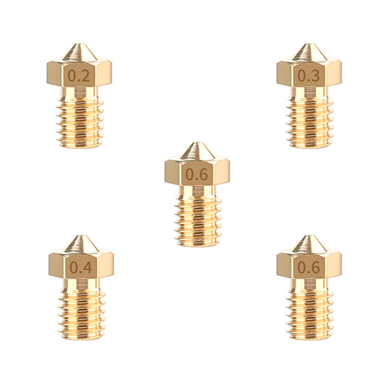 3D Printer Accessories E3D Nozzle M6 Thread 1.75/3.0 Filament Consumables Brass Lettering Nozzle