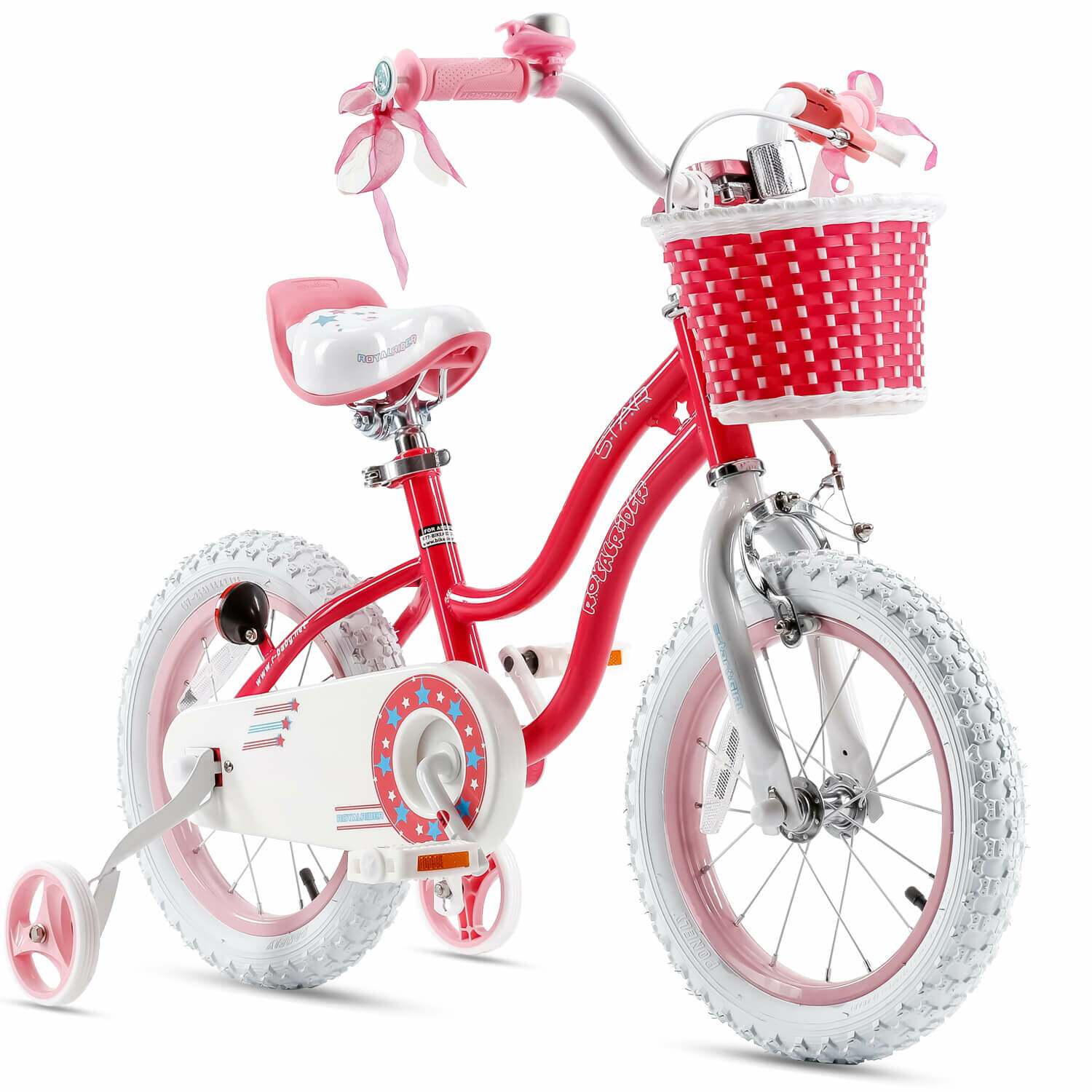 [EU Direct] ROYALBABY STARGIRL 14 Inch Children's Bike Two Brake System Kids Bicycle With Training Wheel For 3~5 Years o