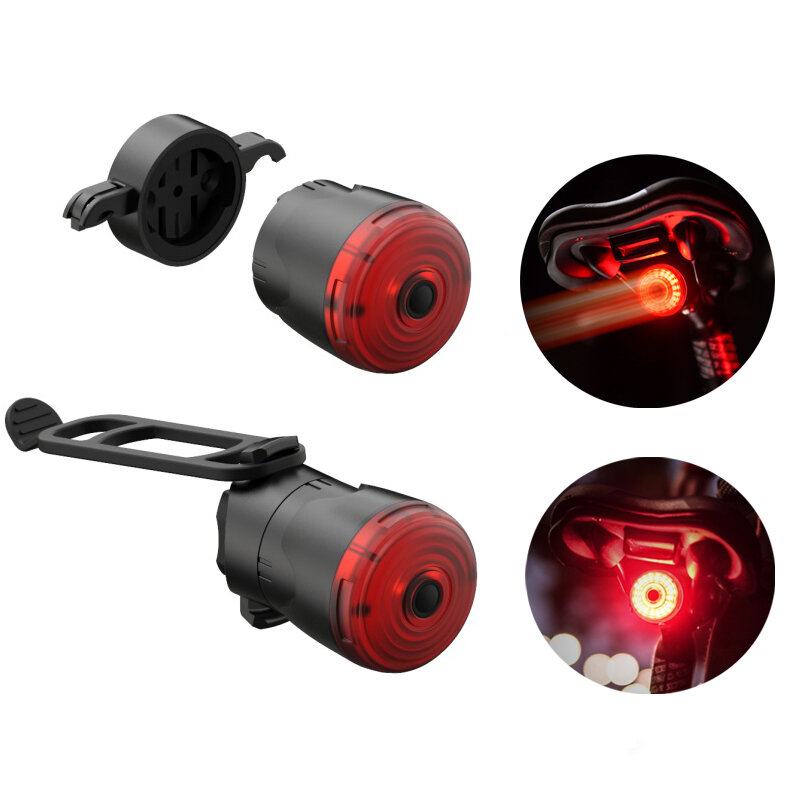 XANES® 6Modes 400mAh USB Rechargeable Bicycle Tail Light Smart Induction Bike Warning Light Safe Riding Accessories