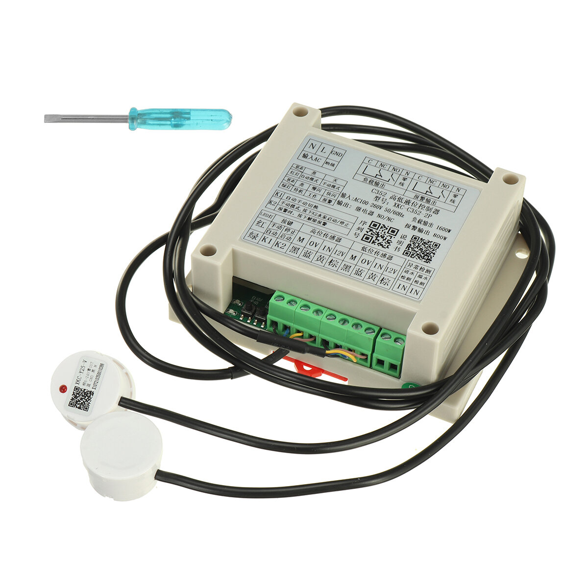 XKC-C352-2P 1M Automatic Control High and Low Liquid Level Sensor Intelligent Controller Non-contact Sensor Module Detec
