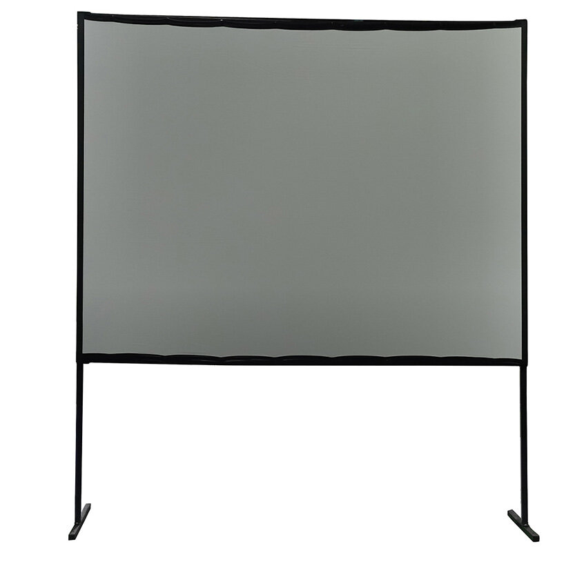 Projector Screen With Stand 100 Inch PVC Gray Soft HD 16:9 Portable Tripod Projector Movie Curtain Real Front Multifunct