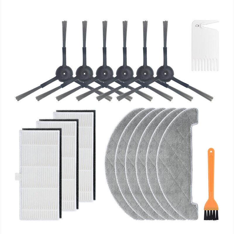 

17pcs Replacements for Xiaomi Viomi S9 Vacuum Cleaner Parts Accessories Side Brushes*6 HEPA Filters*3 Cleaning Tools*2 M