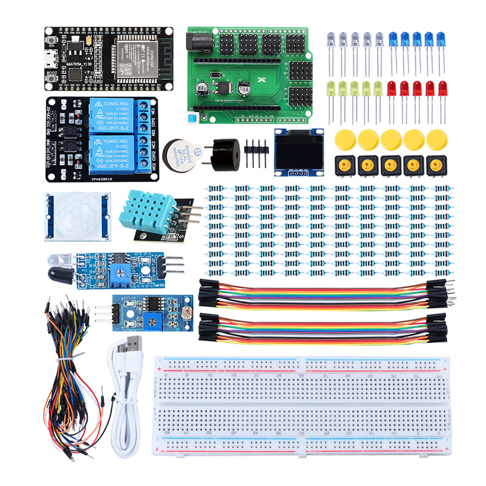 

Professional ESP32 Automation Kit for Programming Starter DIY Electronic Kit with ESP32 Development Board Complete Kits