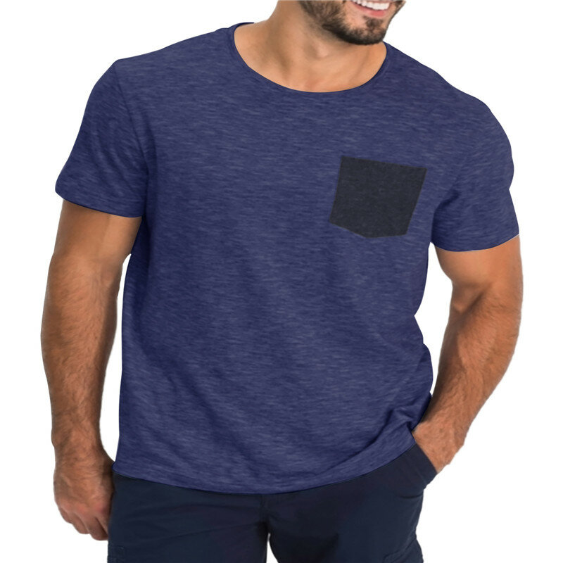 Мужские недеформируемые футболки Soft Quick-Dry с коротким рукавом Причинные рабочие спортивные футболки