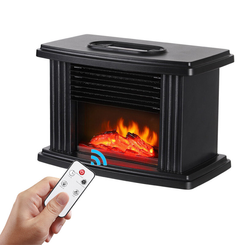 

1000W Electric Fireplace Heater 3 Gear Warm Air Blower Wood Burner Fire Place Flame Effect