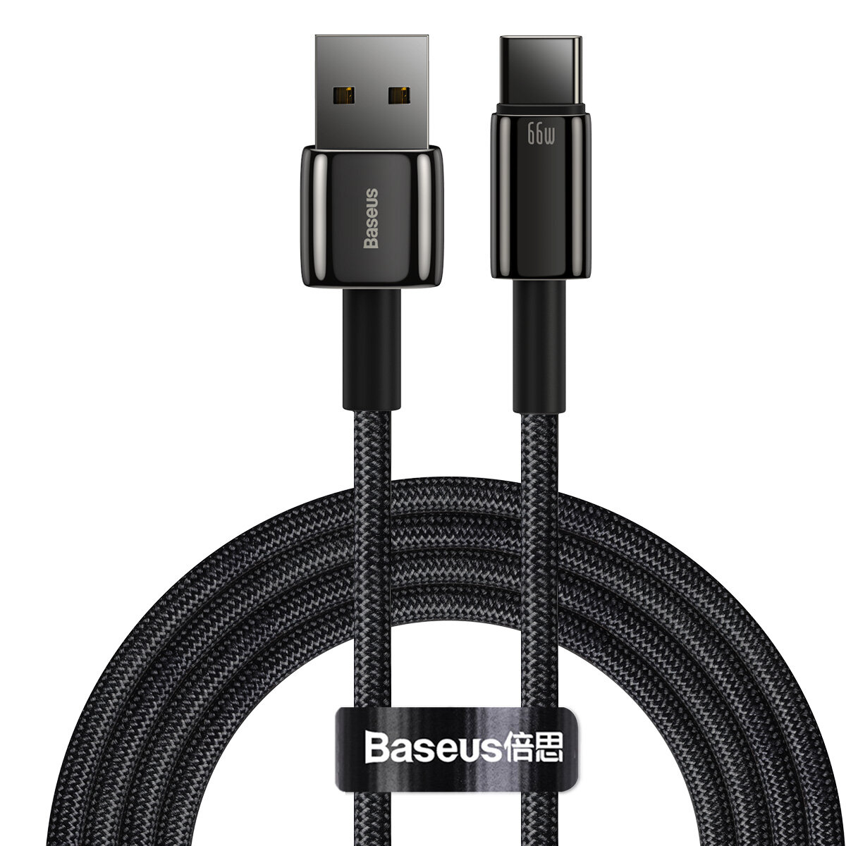 Baseus 66W / 6A 40W / 5A Zinklegering USB naar Type-C Datakabel voor vasten voor Samsung Galaxy S21 