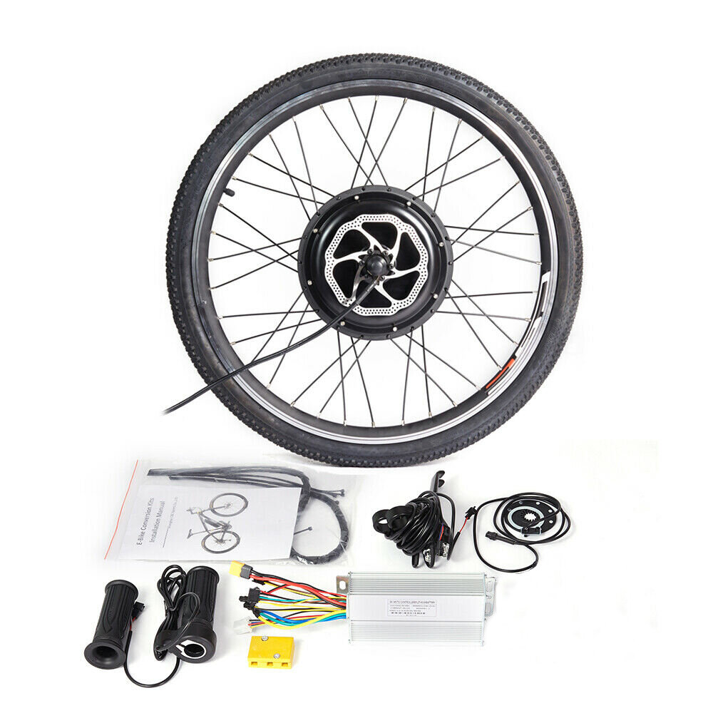 

26inch 48V 500W E-bike Accessories Set Front Wheels Motor Tire Disc Brake Power Cut-off Brake Lever Storage Bag Twist Th