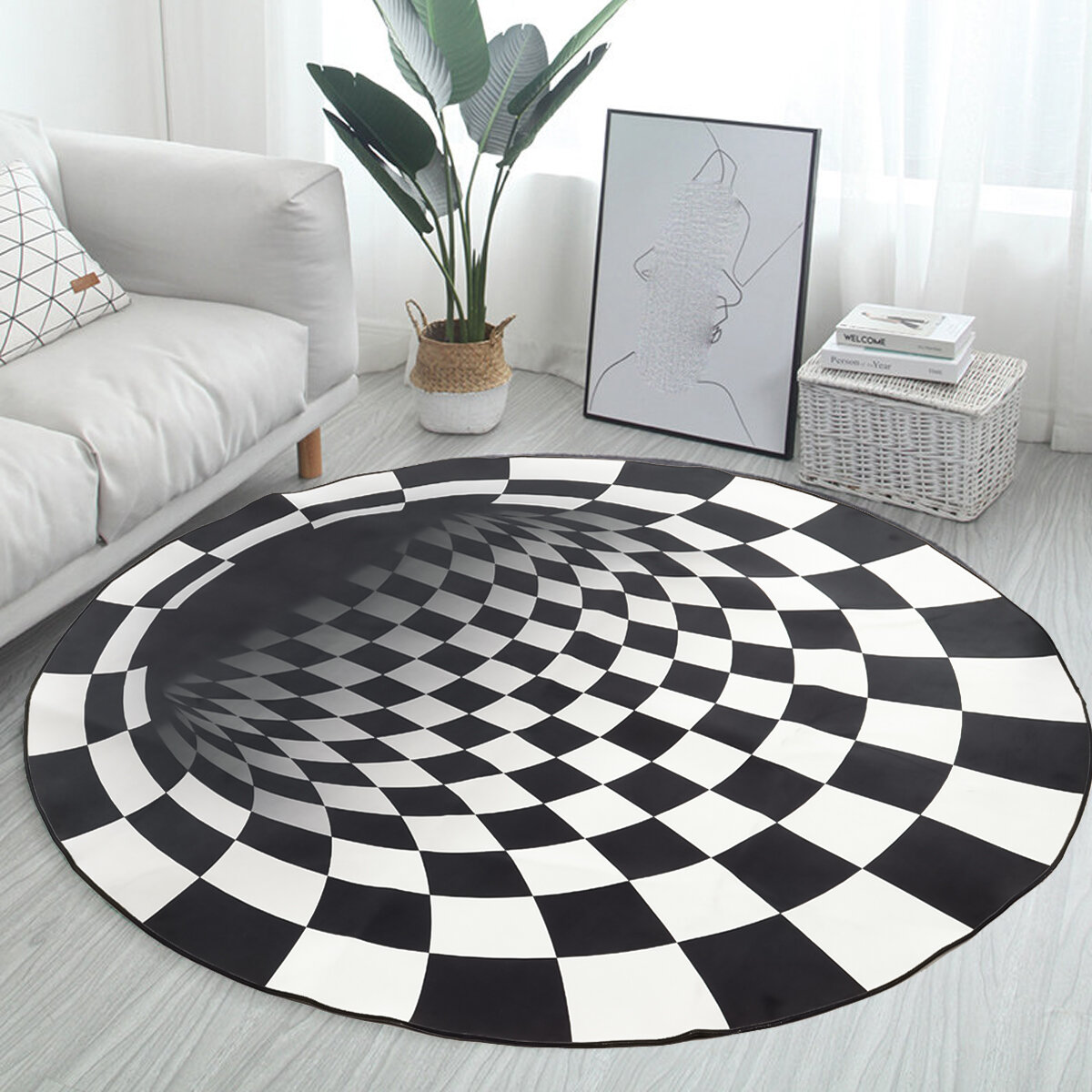 Bakeey Driedimensionale 3D Illusion Tapijt Vloermat Antislip Home Room Carpet Vloer Deurmat
