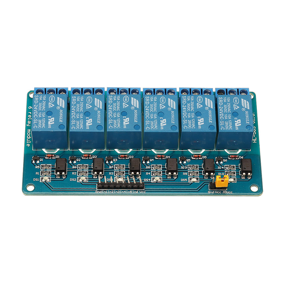 6 kanaals 24V relaismodule laag niveau trigger met optocoupler isolatie BESTEP voor Arduino - produc