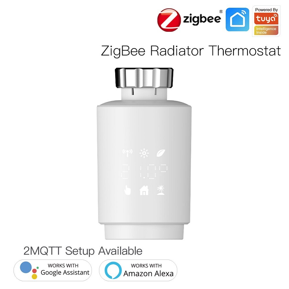 Tuya ZB Smart Home Radiator Valve Switch App Remote Control Temperature Adjustment Voice Control Wor