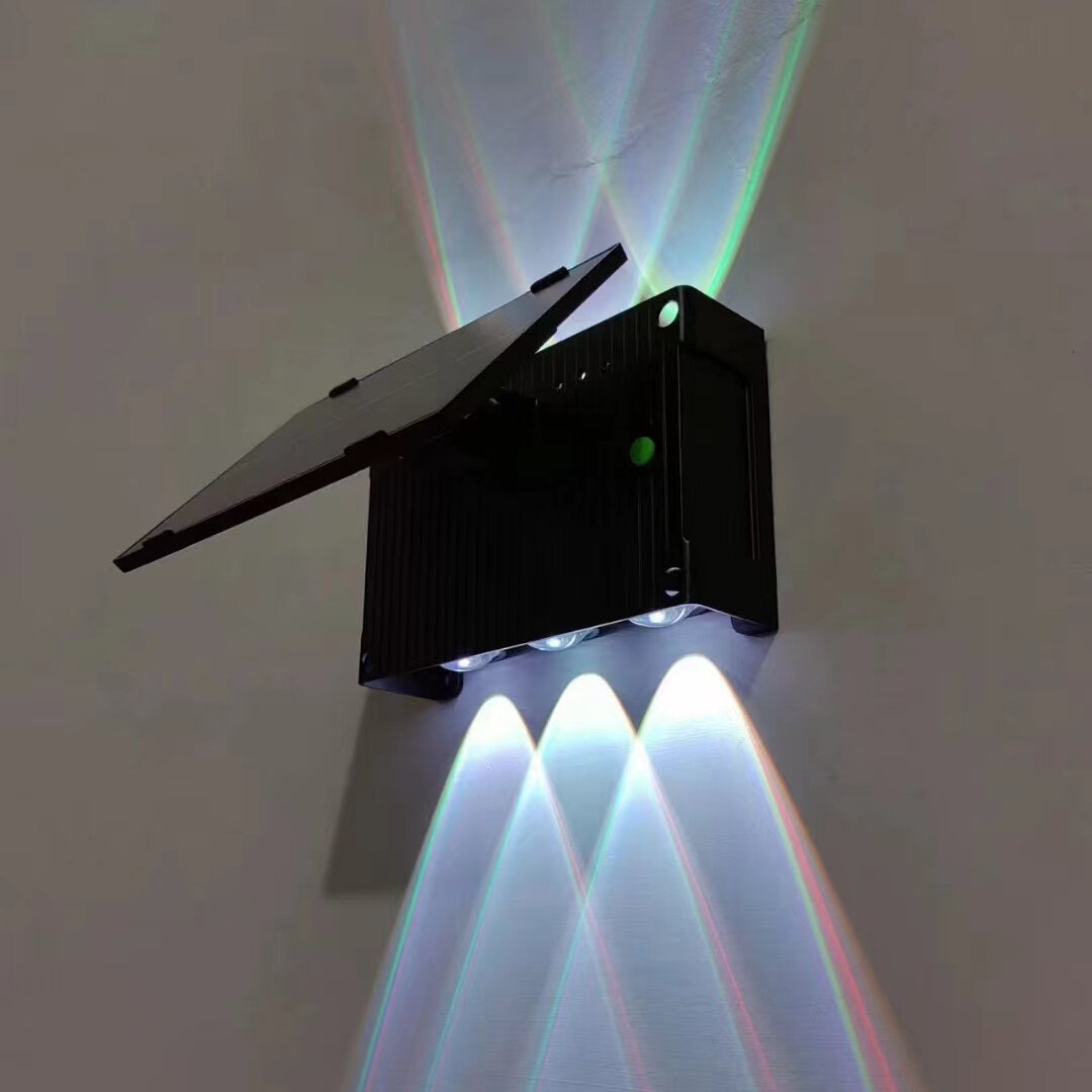Decoratieve wandlamp op zonne-energie Up en down verlichte RGB-wandlamp 1800mAh