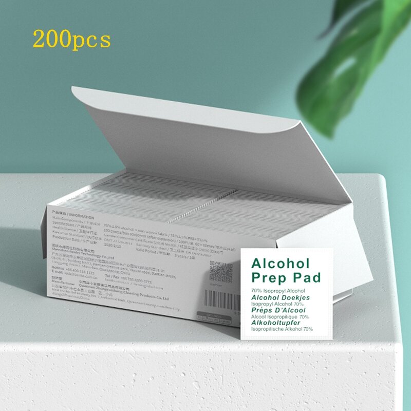 

Benks 200pcs Disinfection Sterilization Alcohol Prep Pads Phone Laptop Tablet Cleaning Wet Wipes