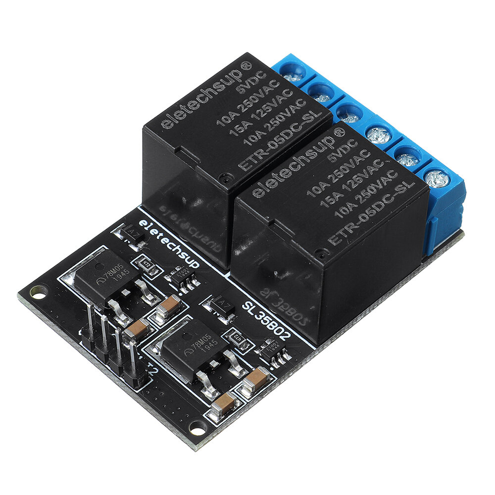 

2 Channel 12V Bistable Self-locking Relay Module Button MCU Low-level Control Switch Board