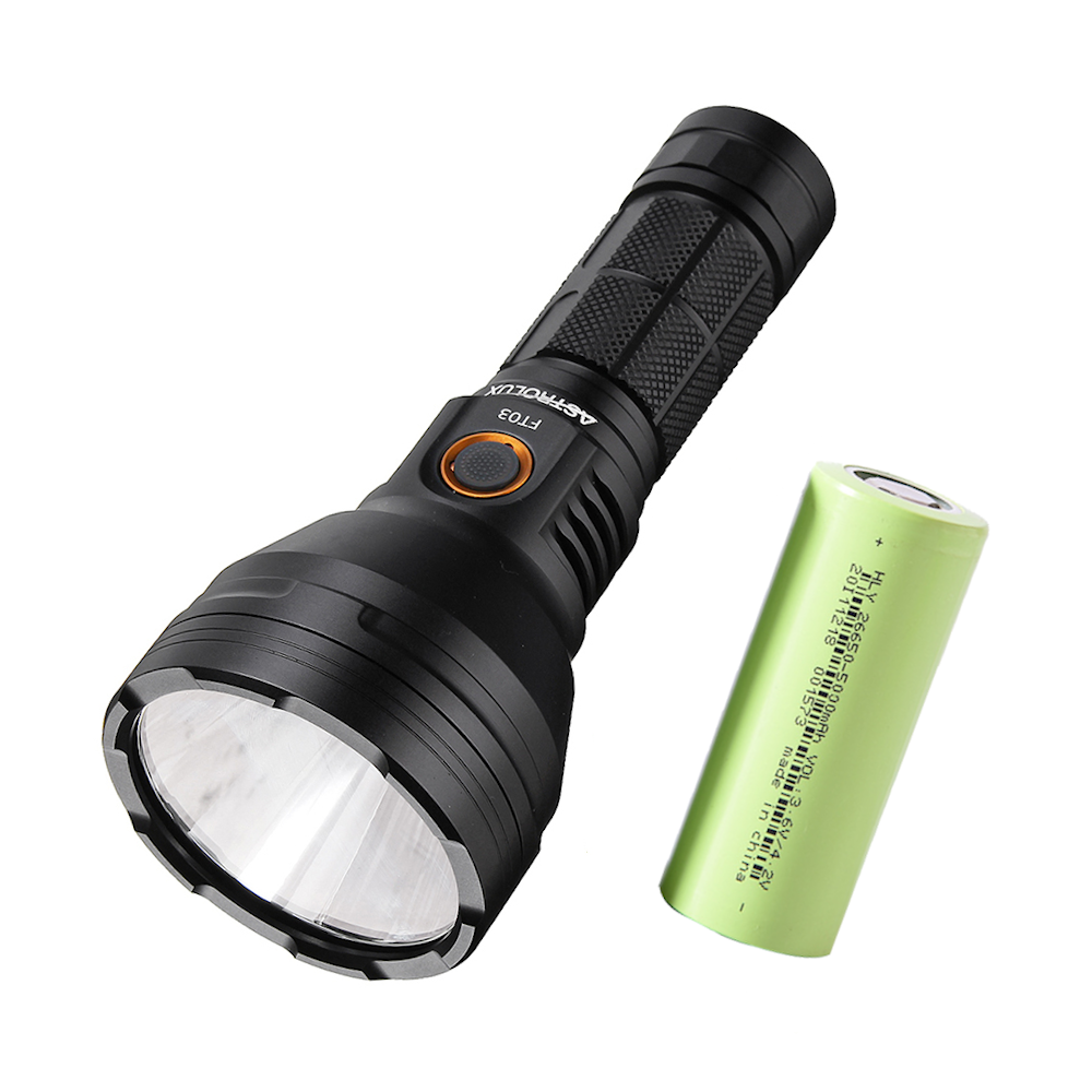 Astrolux FT03 XHP50.2 4300lm USB-C Rechargeable Flashlight + HLY 26650 5000mAh 3C Power Battery