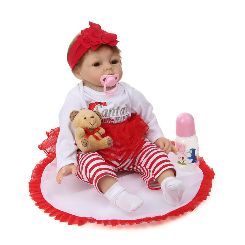 Image of NPK PUPPE 22 Silikon handgemachte Lebensechte Baby Kid Puppe Realistische Neugeborenen Spielzeug