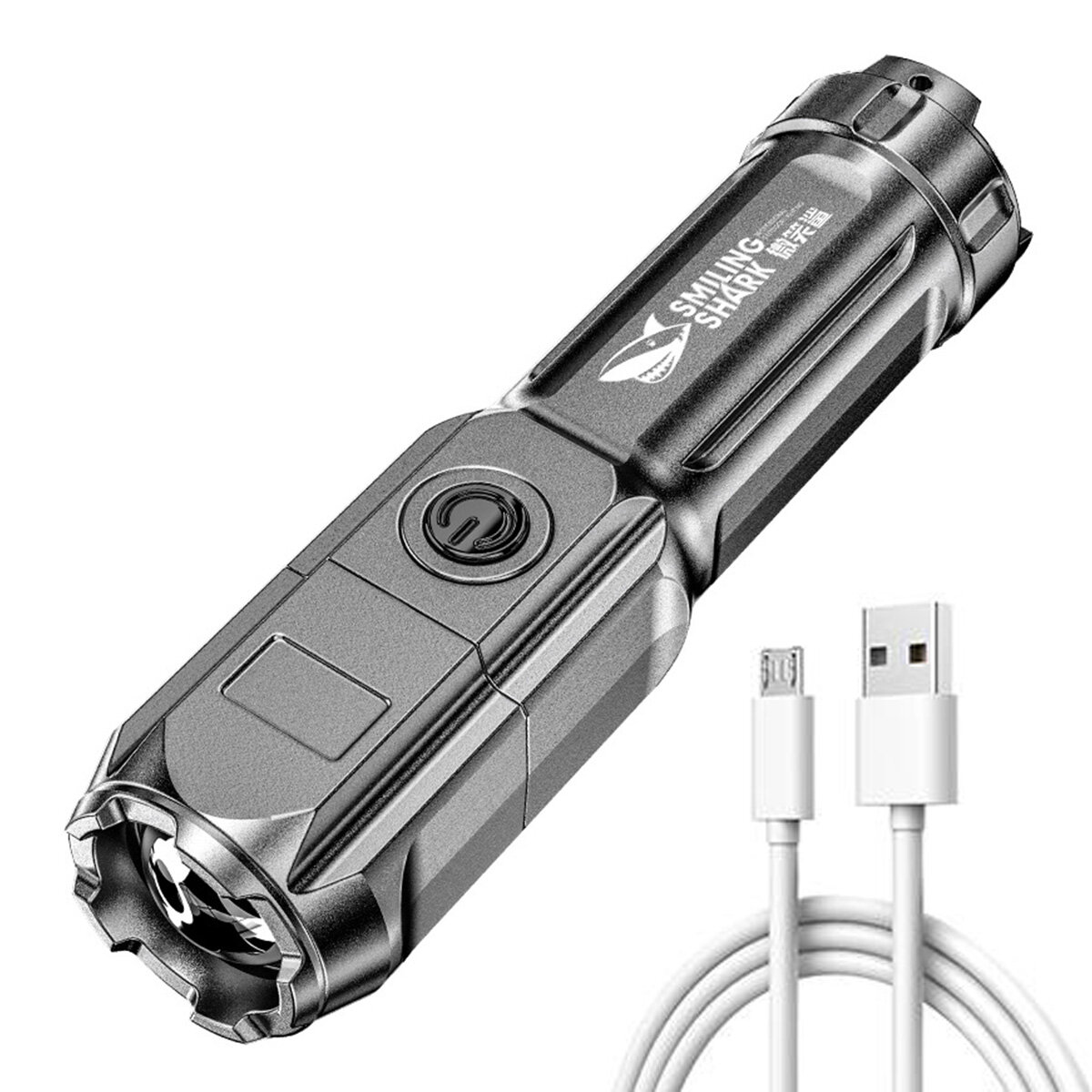 T6 LED-zaklamp Super heldere 3 standen Waterdichte USB oplaadbare tactische zaklamp Jagen Vissen Cam