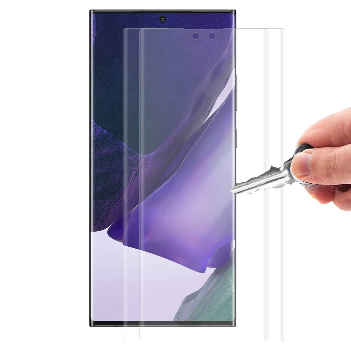 

ENKAY 1/2/5PCS 9H 3D Curved Edge Full Coverage Anti-Explosion Закаленное стекло для экрана для Samsung Galaxy Note 20 Ul
