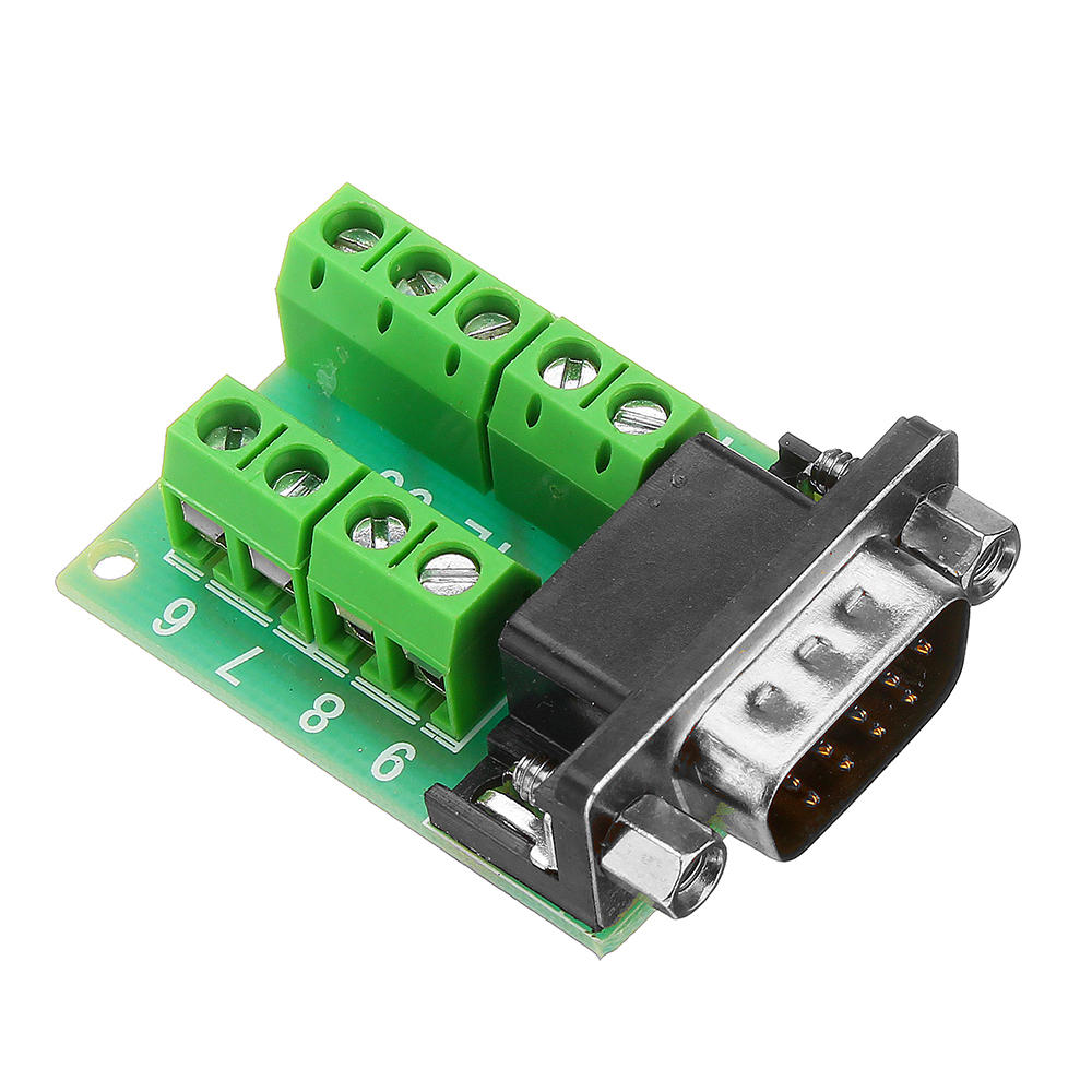 

10pcs Male Head RS232 Turn Terminal Serial Port Adapter DB9 Terminal Connector