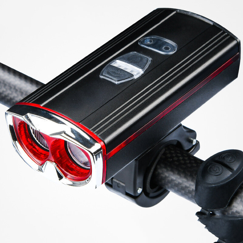BIKIGHT Bicycle Headlight Five Modes USB Charging Strong Flashlight Headlight Rotatable Waterproof B
