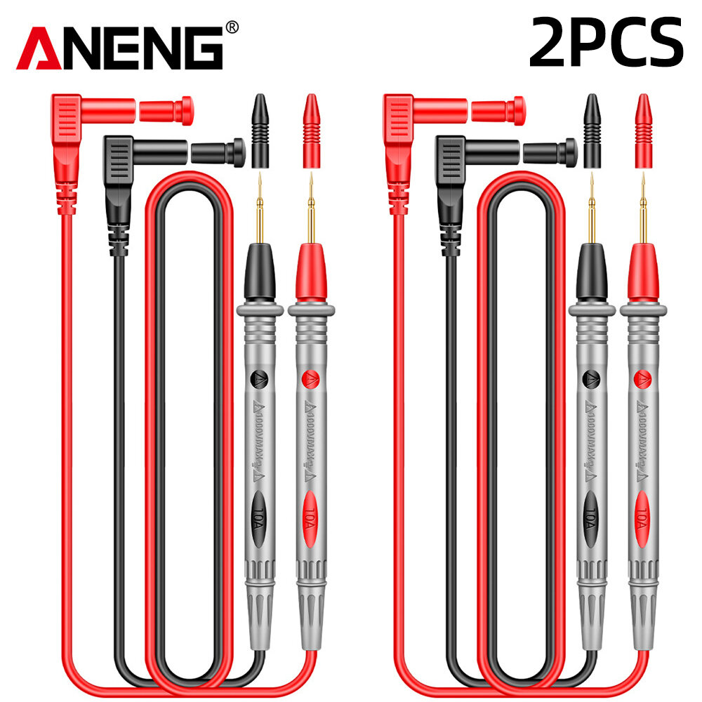 

2Pcs ANENG PT1005B 10A 1000V Digital Multimeter Probe Universal Test Lead Needle Pin Wire Pen Cable Kit Current Voltmete