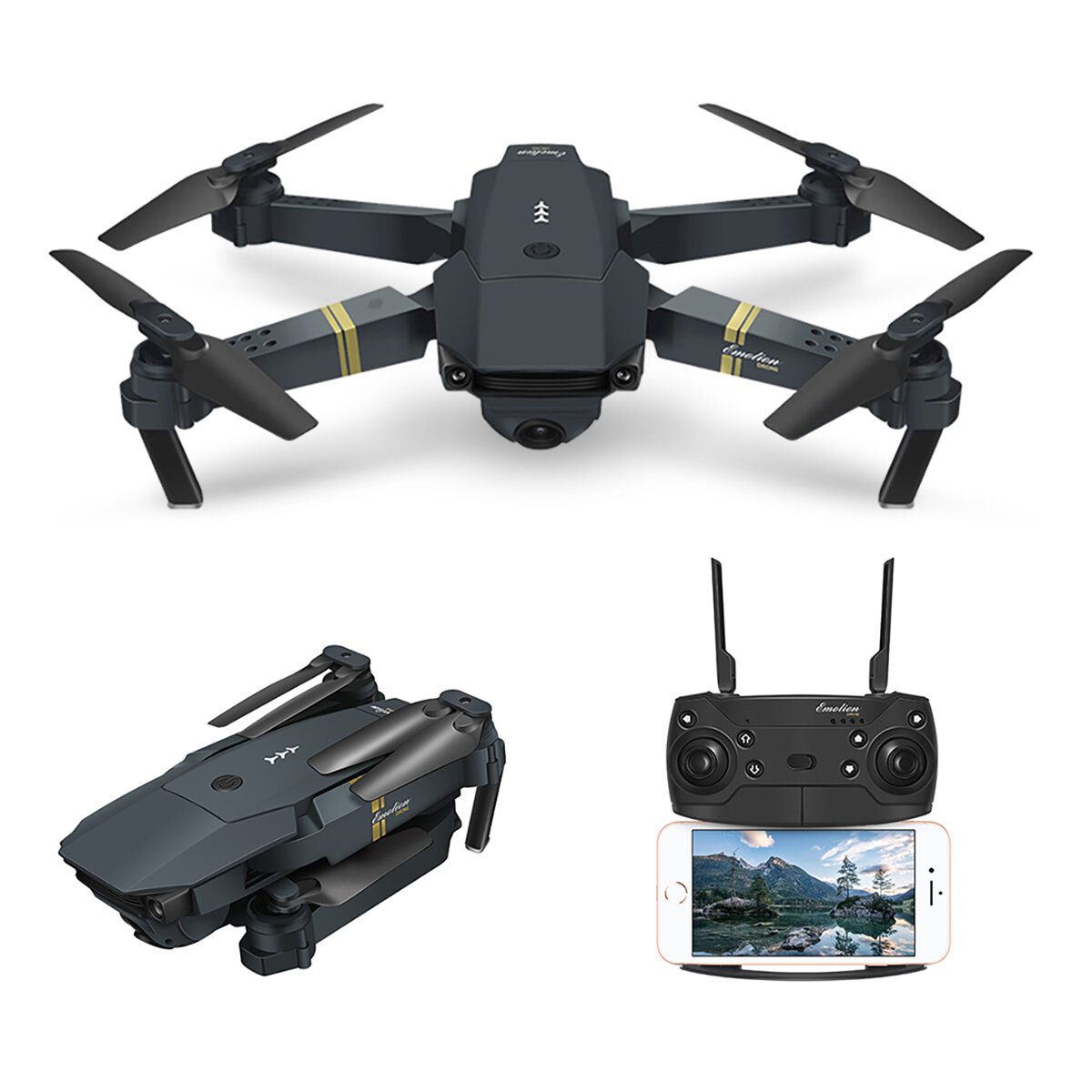 

Eachine E58 WIFI FPV With 720P HD Wide Angle Camera High Hold Mode Foldable RC Drone Quadcopter RTF