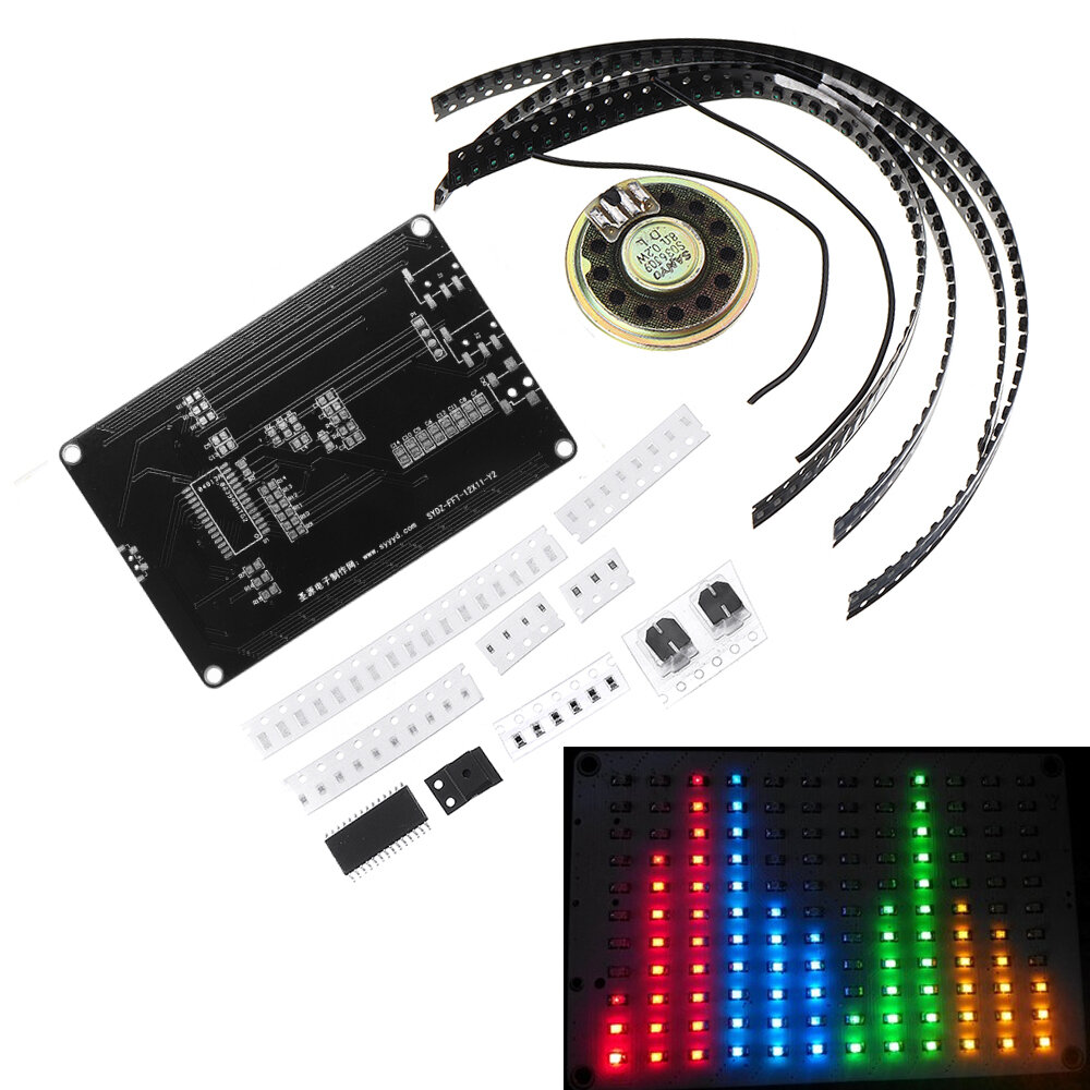 12X11 FFT Music Spectrum Sound Control LED Spectrum Analyzer DIY Dot Matrix Electronic Production Kit