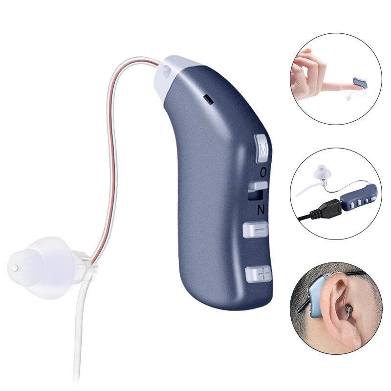 Digital Hearing Aids Rechargeable Audifonos Sound Amplifier Professional Hearing Aid BTE Hearing Device Audifonos for De