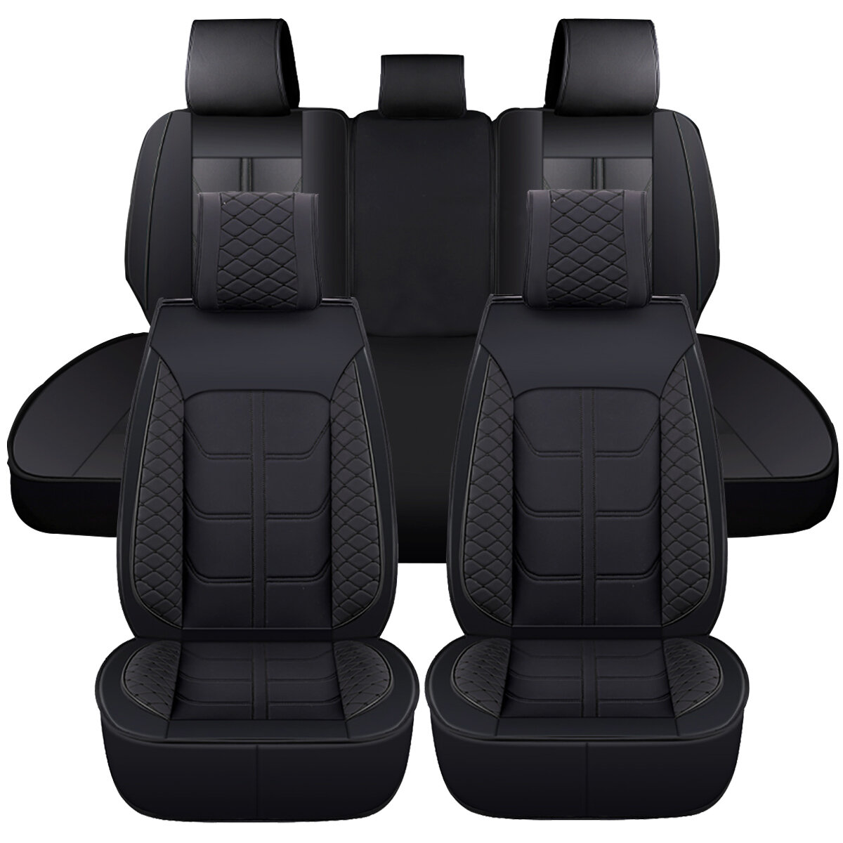 

5 Seaters ELUTO Full Car Seat Cover For Chevy Silverado Sierra 1500 2500/3500HD