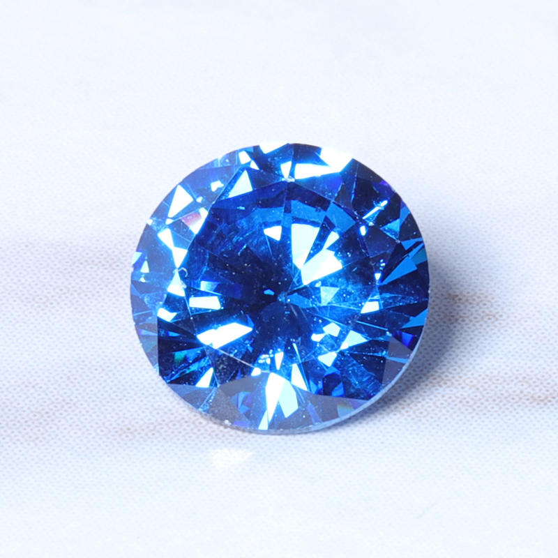 

8 мм 3.25 карат синего сапфира круглой ограненной формы AAAAA VVS свободные украшения из драгоценных камней