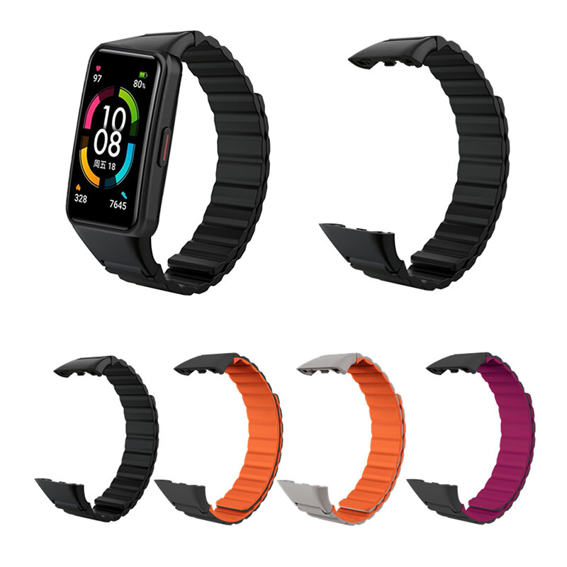 Bakeey Colorful siliconen horlogeband vervanging voor Huawei band 6 / Honor band 6