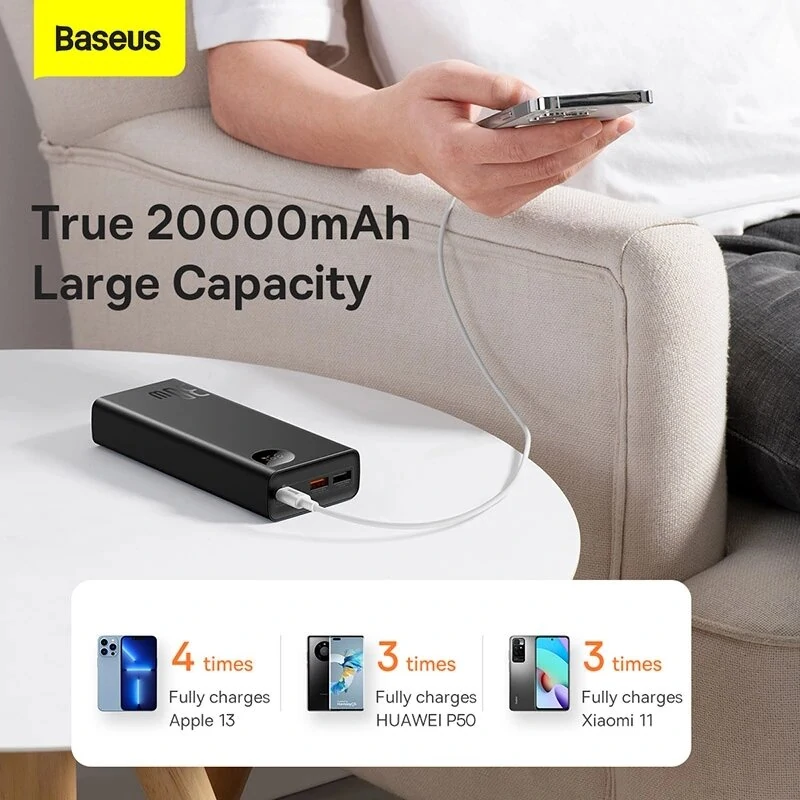 Baseus powerbank - 20000 mAh 30 wattos töltéssel 1