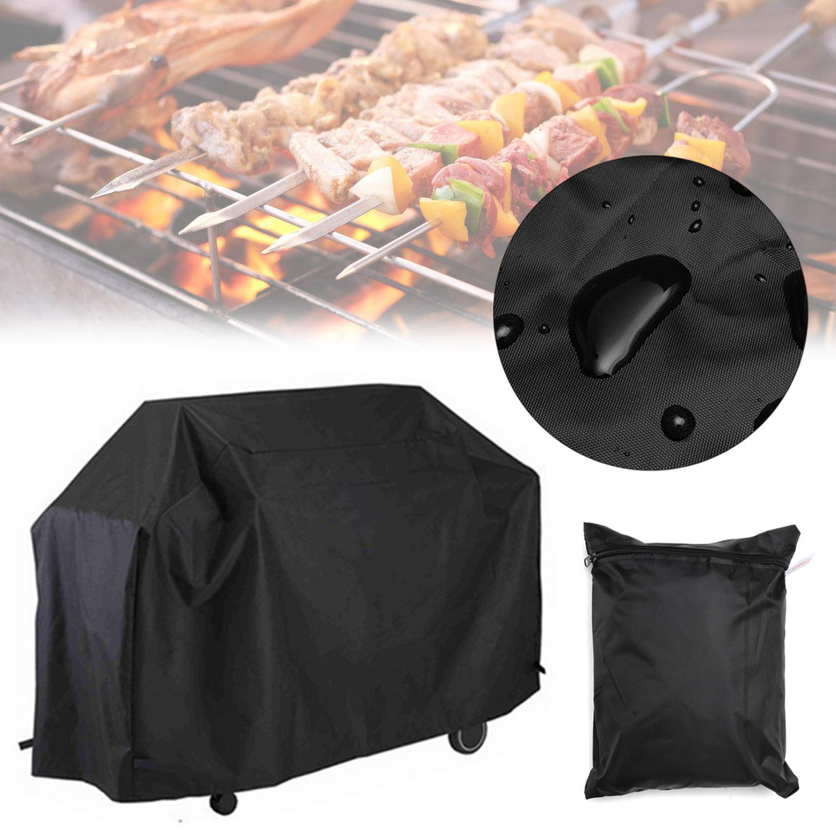 145 x 61 x 117 cm Waterproof Polyester Outdoor Picnic BBQ Furniture Cover Rain Protection