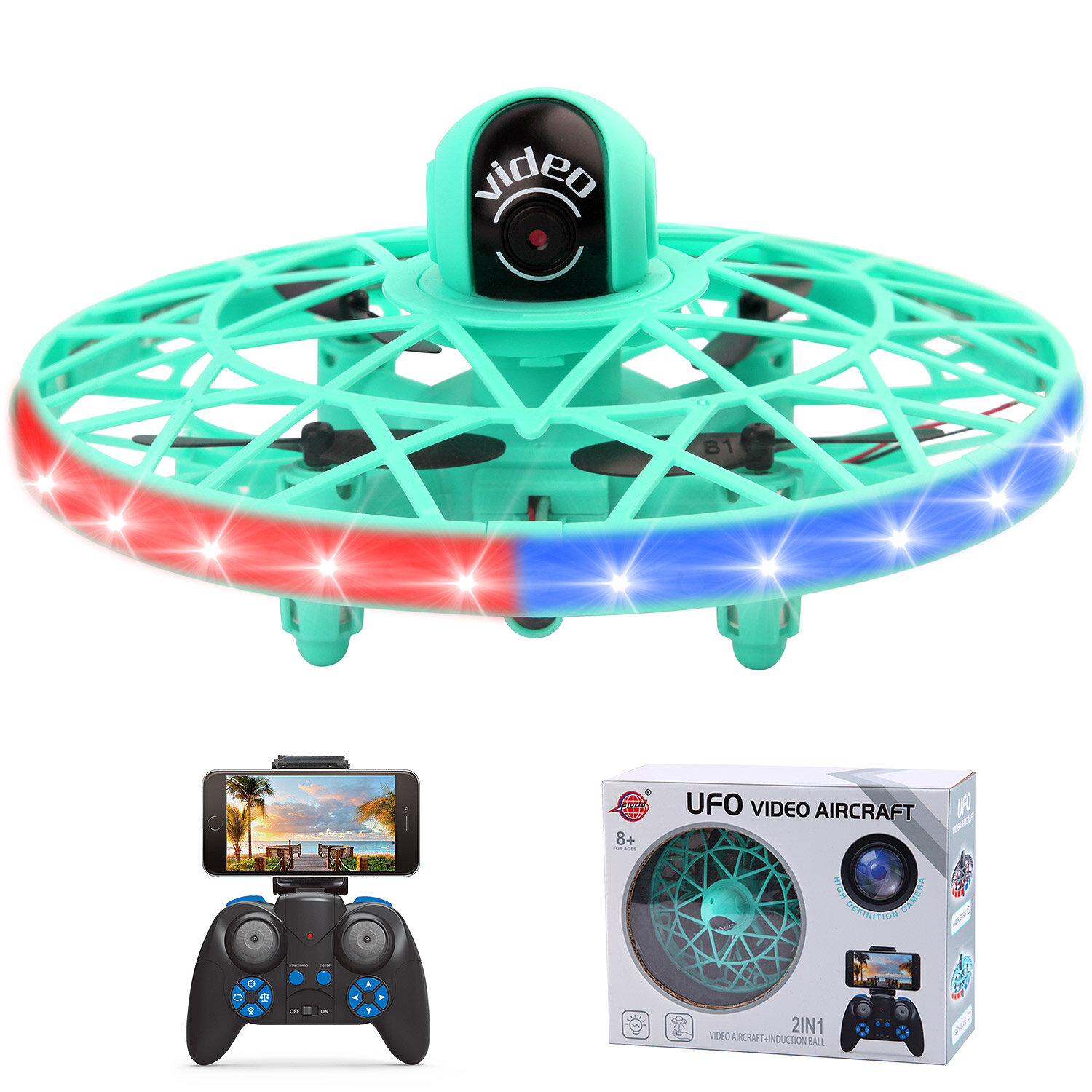 JJRC F26 F26W WiFi FPV with 720P HD Camera Gesture Inducing Sensing Flying Ball 2.4G RC Drone Quadco