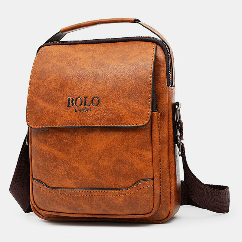 

Men PU Leather Multi-pocket Anti-theft Retro Crossbody Bags Shoulder Bag Handbag Messenger Bag Briefcase
