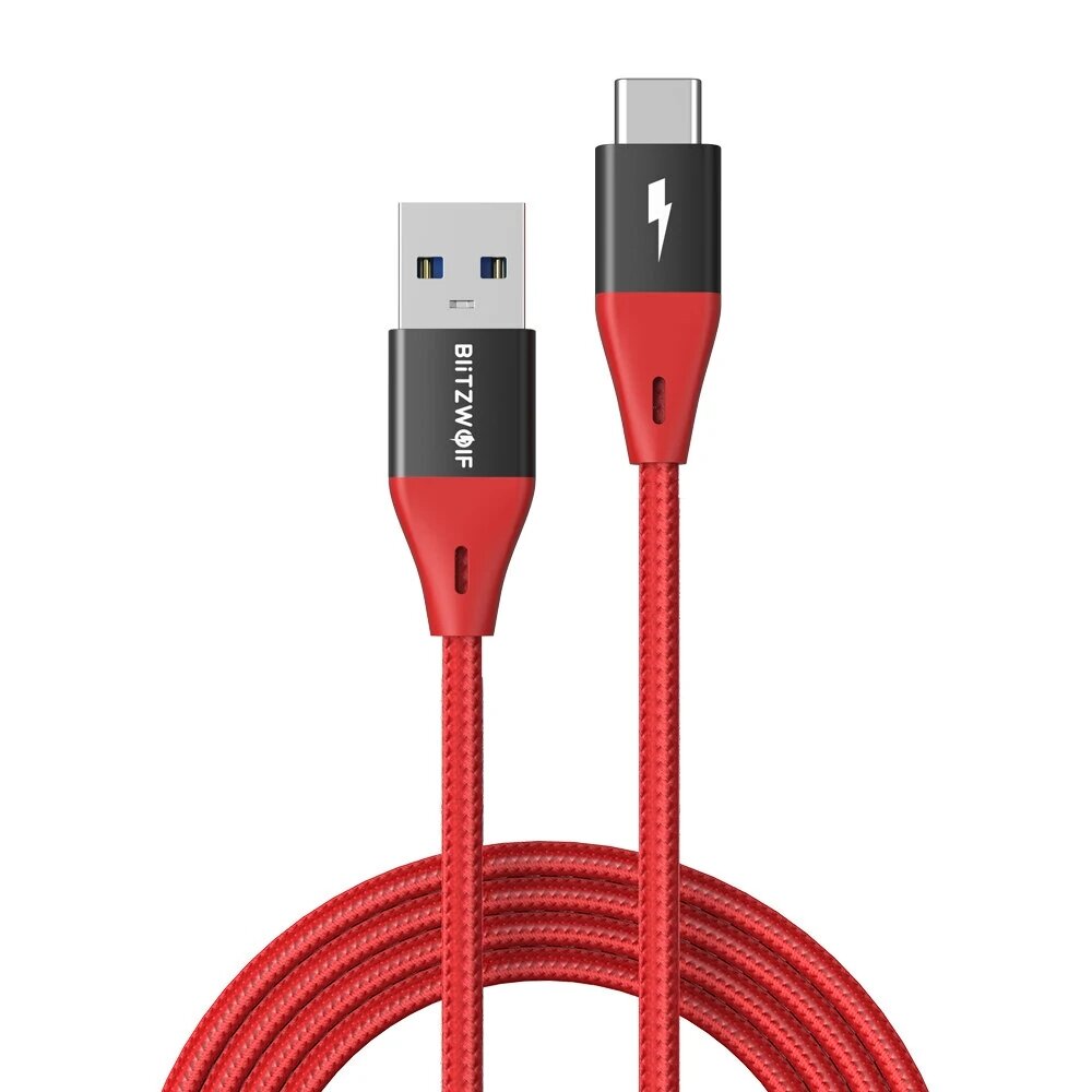 

[5 шт. * 3 фута] BlitzWolf® BW-TC22 3A QC3.0 USB-C к USB 3.0 Nylon Плетеный кабель 3 фута 5 Гбит / с Шнур передачи данны