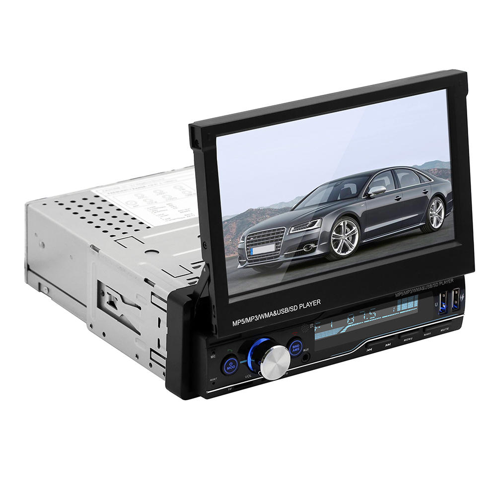 T100G 7 Inch Navigation Telescopic Car MP5 Player Card Machine Car MP4 Player