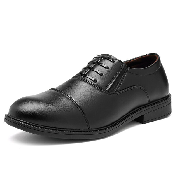 48% OFF on Men Comfy Leather Slip On Formal Shoes
