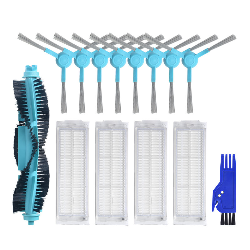 14pcs Replacements for conga 3490 Vacuum Cleaner Parts Accessories Main Brush*1 Side Brushes*8 HEPA 