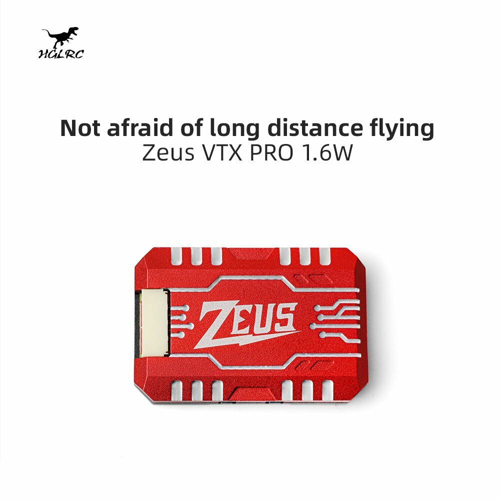 

HGLRC Zeus VTX PRO 5.8G 40CH PIT/25/400/800/1600mW Long Range FPV Transmitter Tramp Protocol With Microphone For FPV Rac