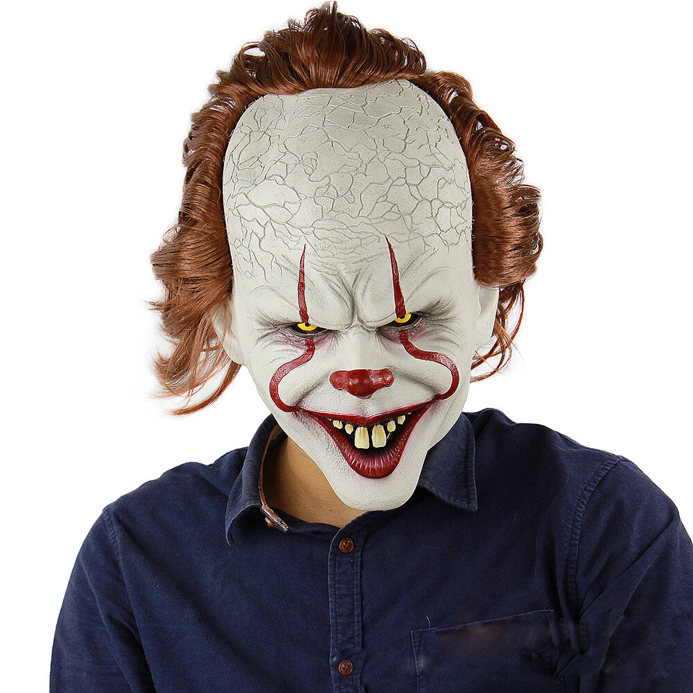 

Scary Clown Mask Pennywise Cosplay Halloween Latex Creepy Joker Stephen Masks Party Supplies For Adults