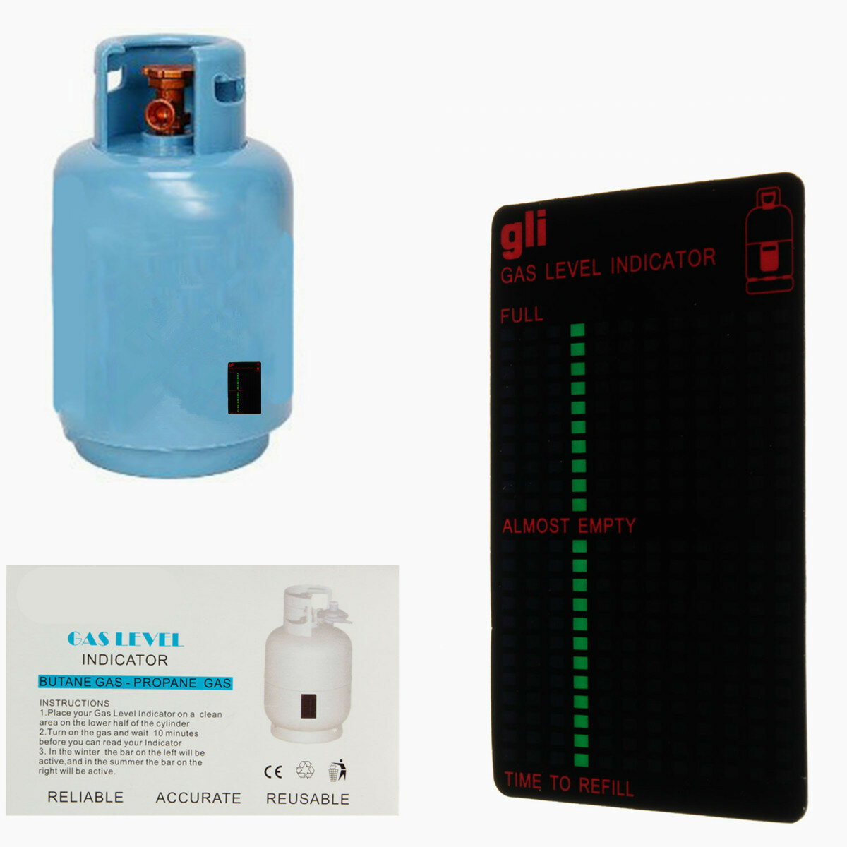Propaan Butaan LPG Brandstof Benzinetank Niveau Indicator Magnetische gauge Caravan Fles