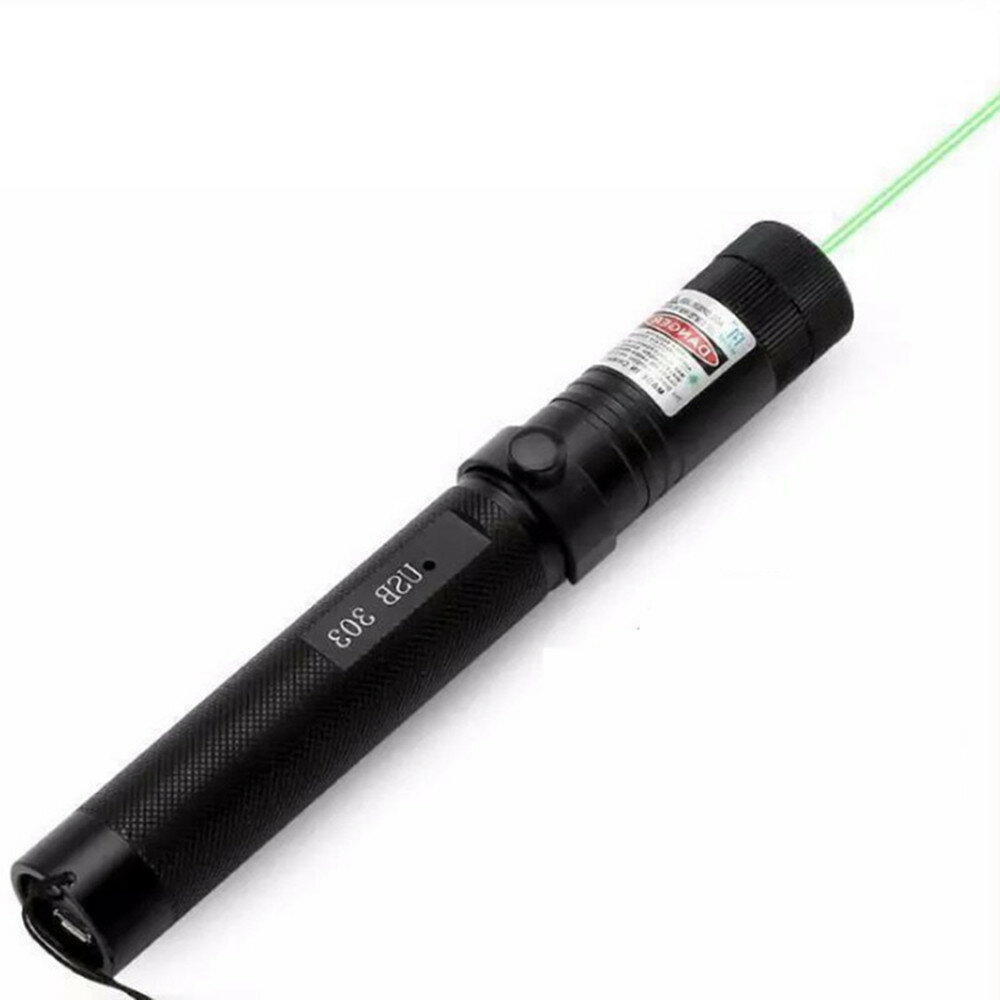 Στα 7.94 € από αποθήκη Κίνας | 10 Mile Green Laser Pointer Pen 532nm USB Chargeable Laser Flashlight Quick Charge Pointer with Lanyard