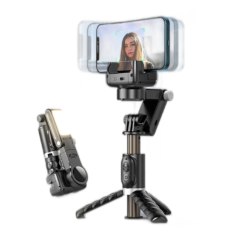 Στα 27.55€ από αποθήκη Κίνας | Portable Anti shake Gimbal Stabilizer 360 Rotation Following Shooting Mode Selfie Stick Tripod Gimbal for Smartphone Live Photography Shooting