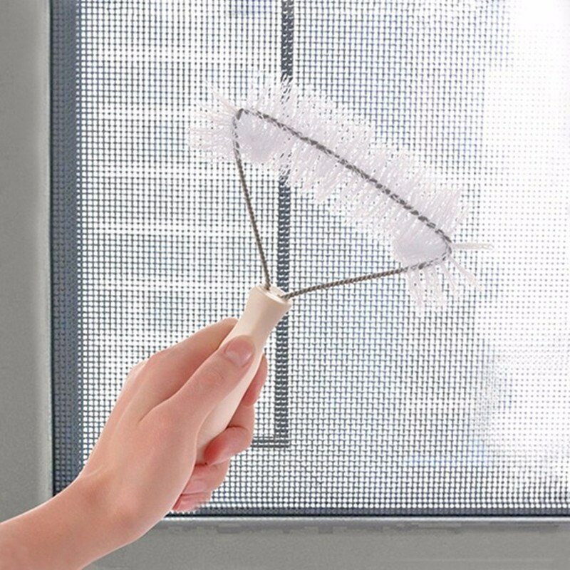 Multifunctionele gegalvaniseerde draad verwijderen Window Screen Reinigingsborstel Tool Glass Cleani