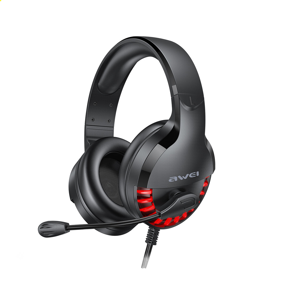 AWEI ES-770i Gaming Headset Over-Ear 3.5mm USB Led Light Stereo 7.1 Bass Sound 50mm Speaker Game Hoo