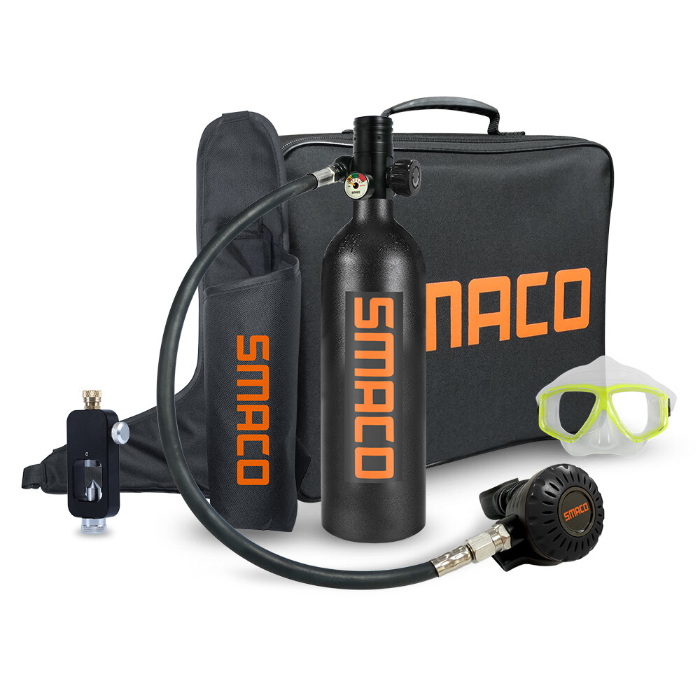 

[EU Direct] SMACO S400Plus 1L Scuba Diving Tank Set Oxygen Diving Cylinder Equipment Air Cylinder Underwater Diving Kit