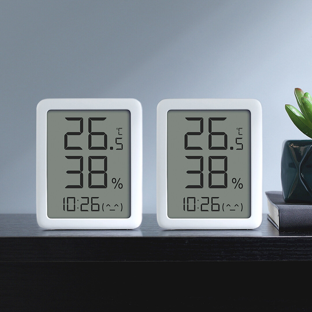 2 STKS Miaomiaoce E-ink Scherm LCD Grote Digitale Display Thermometer Hygrometer Klok Temperatuur Vo